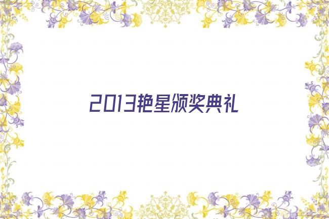 2013艳星颁奖典礼剧照