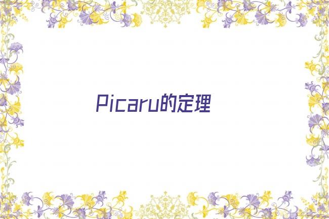 Picaru的定理剧照