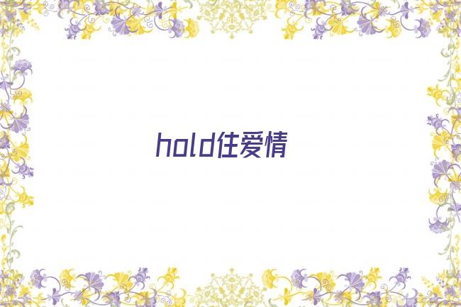 hold住爱情剧照