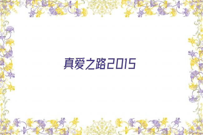 真爱之路2015剧照