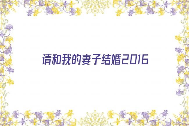 请和我的妻子结婚2016剧照